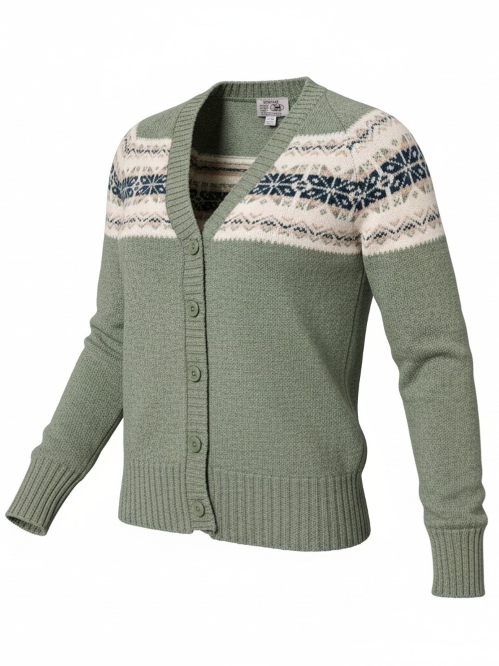Edinburgh Woolen Mill Shetland Woman's Vintage Sweater  Wool Button Up  Size 12